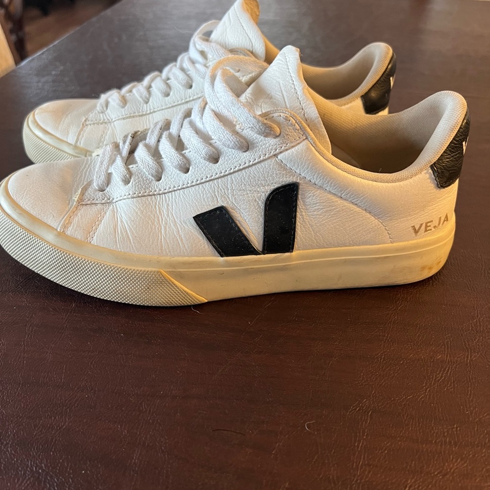 Veja White and Black Sneakers